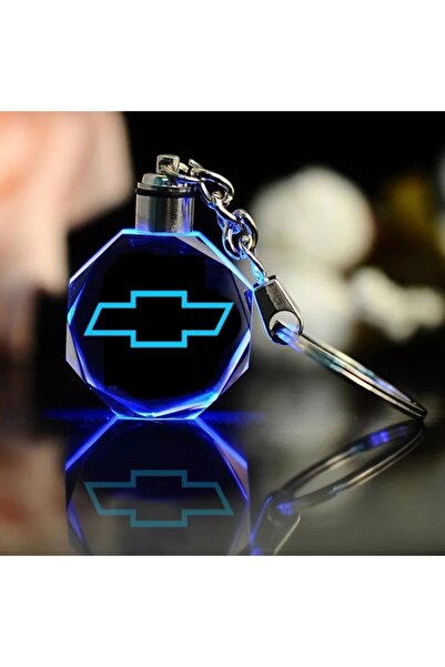 Be Hediyelik سلسلة مفاتيح LED للسيارة بشعار شيفروليه