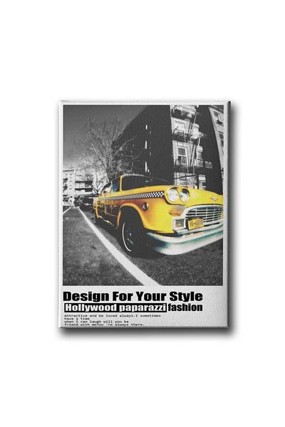 Desenlio Nostalgia Taxi Canvas Painting