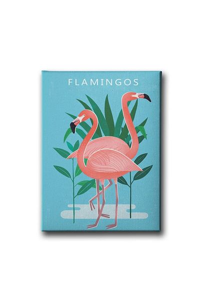 Desenlio Pictură pe pânză Flamingos