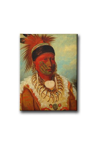 Desenlio Native American Portrait Canvas Painting