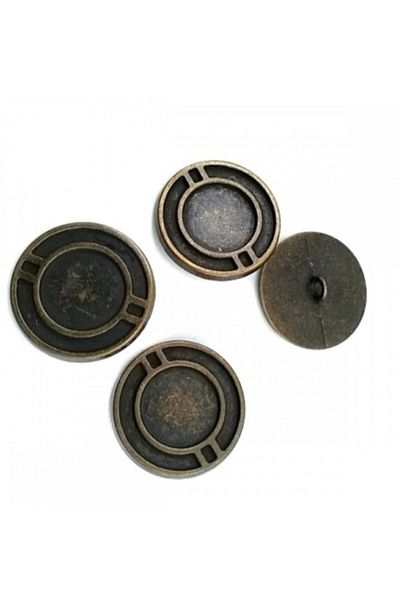 Şentürk aksesuar Mineral Channeled Metal Button
