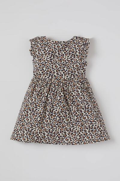 DeFacto Cotton Knitted - Baby Girl Floral Patterned Sleeveless Dress