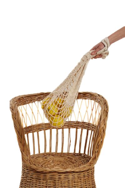 Holly 3 Adet Alışveriş Pazar Filesi Pamuklu Torba Örgü Poşet Kare Taşıma Filesi