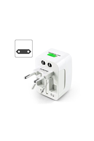 Genel Markalar SLX-04A Universal 1A 2*Usb Akım Korumalı Çevirici Priz Adaptör