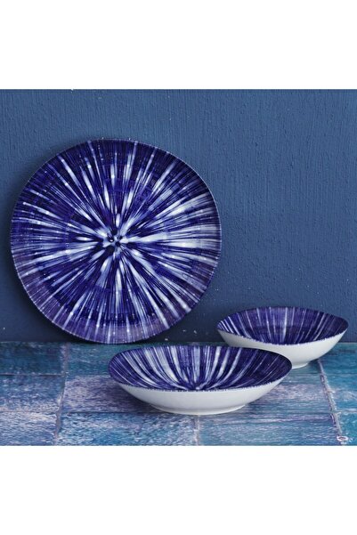 Güral Porselen 24 Parça 6 Kişilik Asimetrik Bone Yemek Takımı