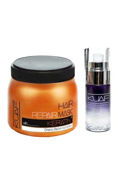 Kuaf Keratin Maske 500 Ml + Saç Kırıkları Giderici Serum 40 Ml
