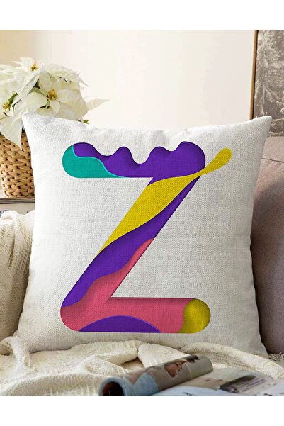 Realhomes Cu două fețe, fundal alb colorat cu litera Z, design special, impri...