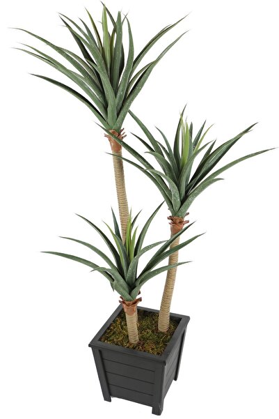 Yapay Çiçek Deposu Yapay 3 Gövdeli Yucca Ağacı Artificial Foilage 150 Cm