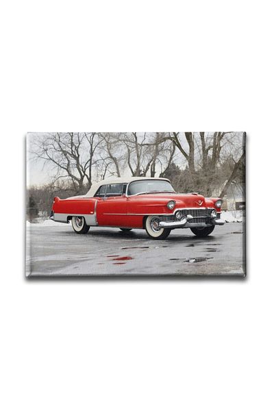 Desenlio Classic Red Car Canvas Art Print