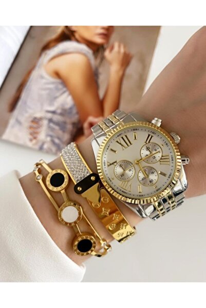 İSTLİV Women's & Men's Steel Case Roman Numeral Wristwatch