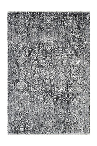 Royal Halı Ikon Ik00c Gri Lacivert Mavi Akrilik Yolluk Salon Halı