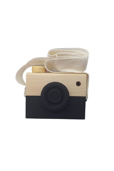 FİYPER Wooden Toy Camera - Black