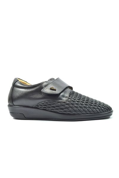Dr.Comfort Pantofi de damă din piele naturală neagră cu velcro