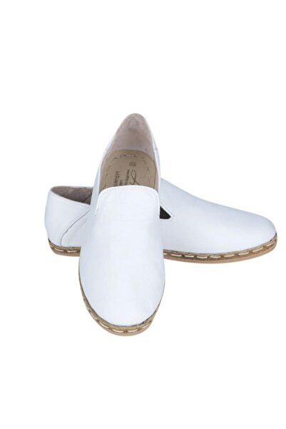 Aintap Hakiki Deri Beyaz Erkek Gaziantep Yemeni Ayakkabı