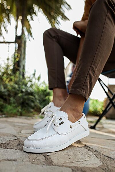 Mida Shoes White Linen Casual Shoes