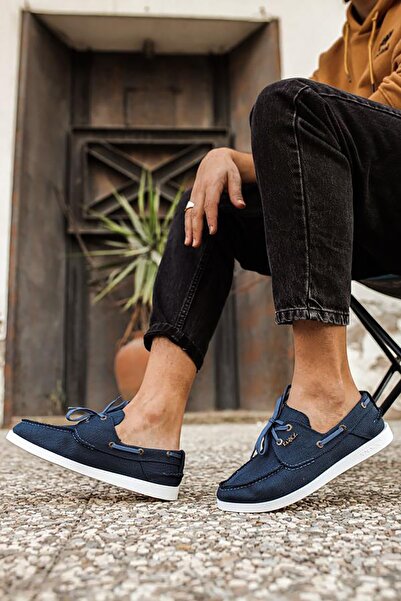 Rainon Store Navy Blue Linen Casual Shoes