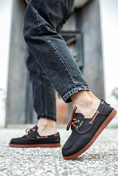 Rainon Store Black Tan Linen Casual Shoes