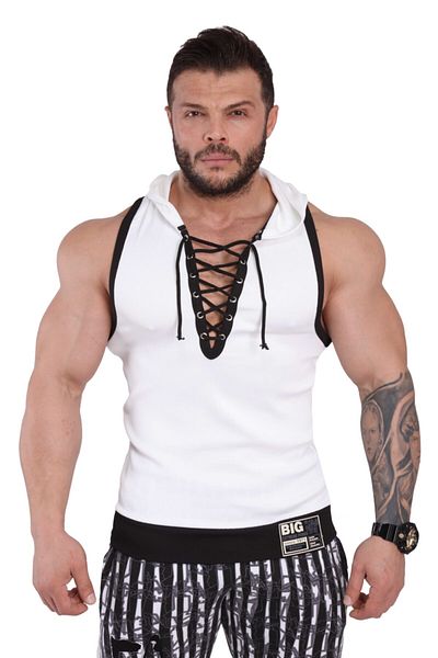 Big Sam Hooded Sleeveless Fitness T-shirt 2280