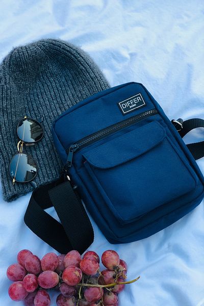 Differ Studio Navy Blue Shoulder/Crossbody Bag