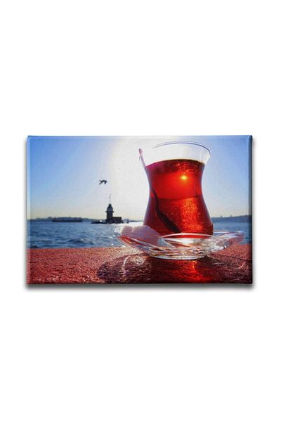 Desenlio Maiden's Tower Tea Canvas Print