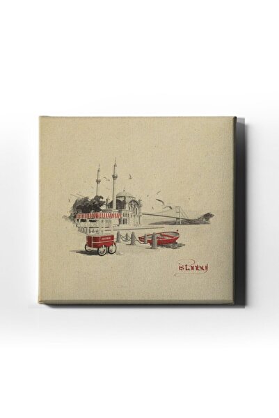 Desenlio Slika na platnu plaže Ortaköy u Istanbulu