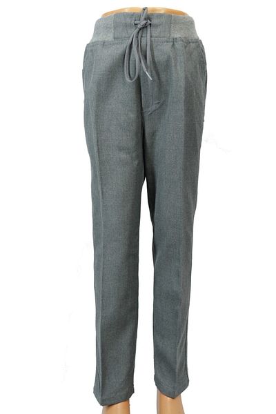 VALDO SPOR GİYİM Gray Unisex Children's Trousers - Elastic Waist (Ribbed) School Pants