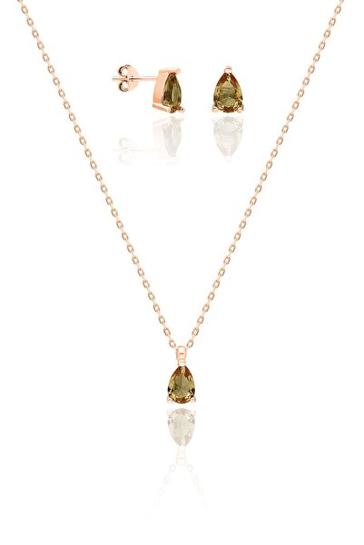 Aykat Zultanit Taşlı Renk Değiştiren Küçük Boy Gümüş Set Küpe Ve Kolye Takım ...