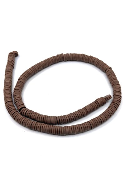 Tahtakaledeyim خرز فيمو 6 مم بني، مادة المجوهرات