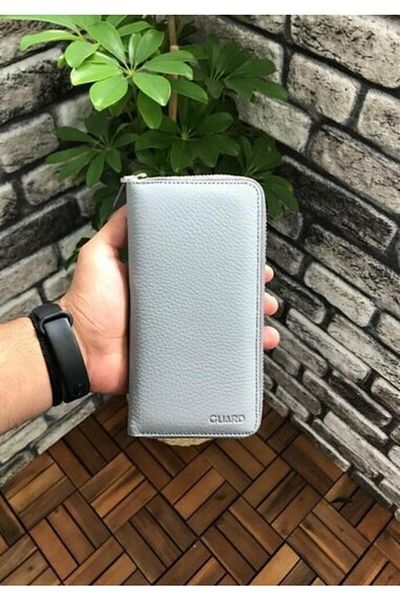 GUARD Portfolio Wallet - Gray Zippered