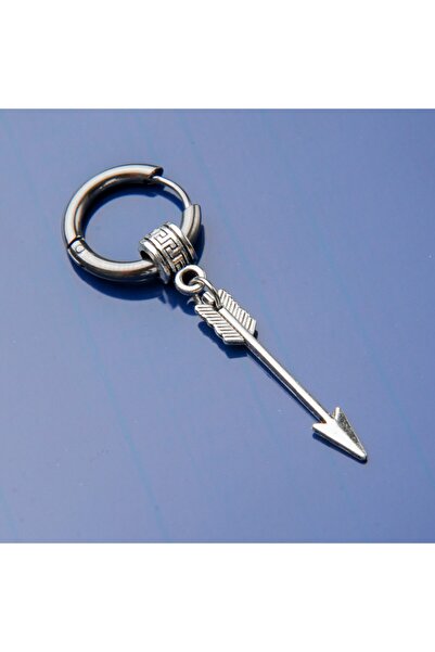 idolavm Sallanan Ok Ucu Erkek Çelik Küpe Takı Aksesuar P24 T5