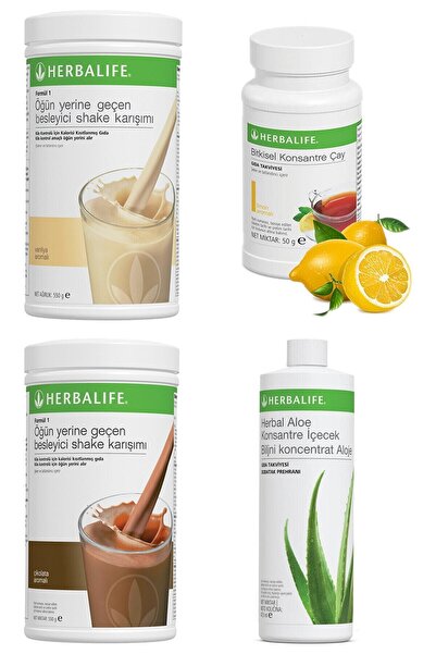 Herbalife Shake Vanilyalı Çikolatalı 1 Adet Aloe Vera 1 Adet Ve Limonlu Çay 5...