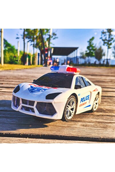 Genel Markalar Eğitici Erkek Çocuk Oyuncak Polis Arabası 3d Işıklı Sesli Sens...