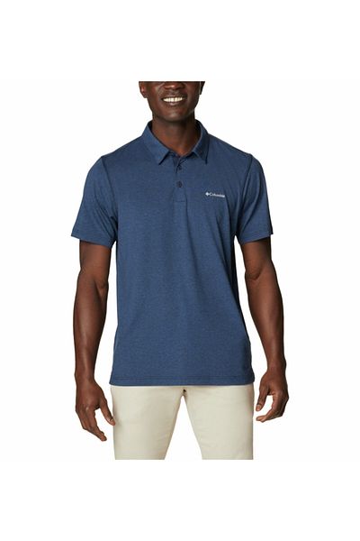 Columbia Tricou pentru bărbați Tech Trail Polo Ao2933-465 Bleumarin
