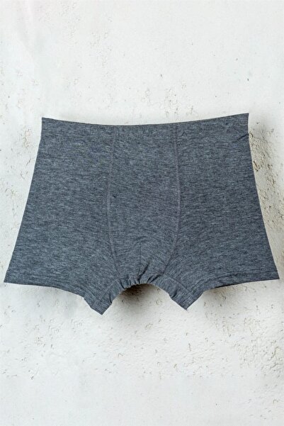 BSM Men's Dark Gray Cotton High Quality Comfortable Rubber Waist Long 3 Pack Boxers