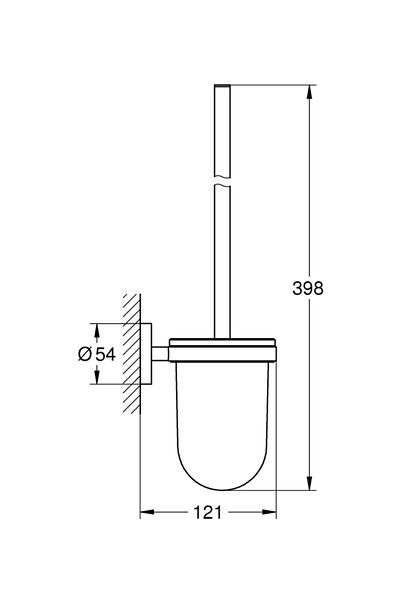 Grohe حامل فرشاة المرحاض الأساسي - جرافيت صلب 40374A01