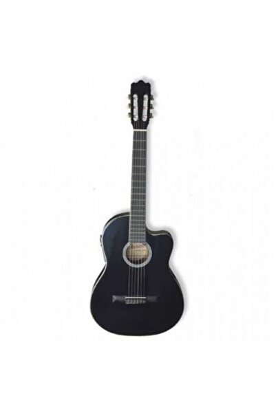 Ashton Cg44ceq Bk Elektro Klasik Gitar
