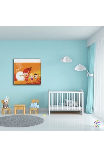 Desenlio Boy Playing Cavalry Canvas Painting