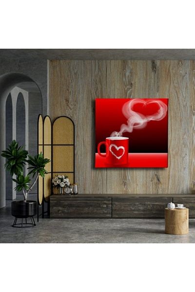 Desenlio Single Heart Mug Canvas Print