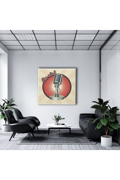 Desenlio Nostalgia Microphone Canvas Painting