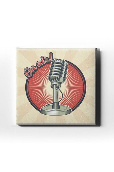 Desenlio Nostalgia Microphone Canvas Painting