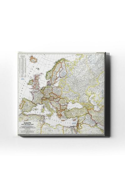 Desenlio World Map Canvas Painting