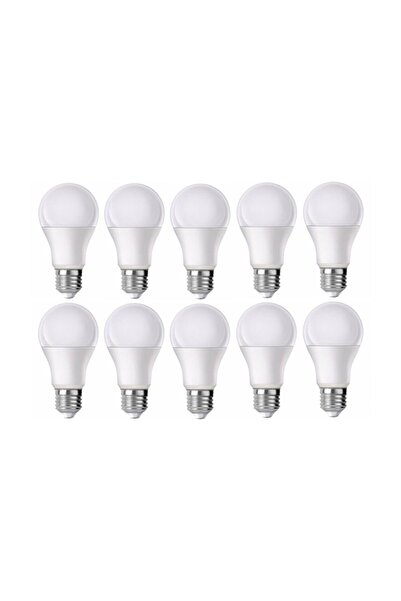 Genel Markalar 9 W Led Ampul Beyaz Işık 10 Adet E27 Duy Led Lamba (810 Lümen)
