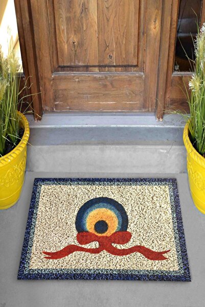 Evsebu Pienso Home Evil Eye Beaded Decorative Door Mat