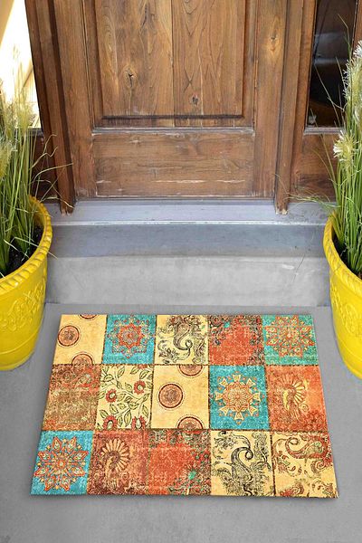 Evsebu Pienso Home Three Colors Square Decorative Door Mat
