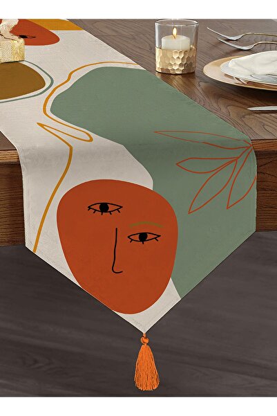 Realhomes Alergăr triunghi de chenille cu design special imprimat digital, cu...