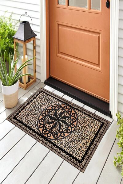 Evsebu Pienso Home Taş Duvar Gri Dekoratif Kapı Önü Paspası