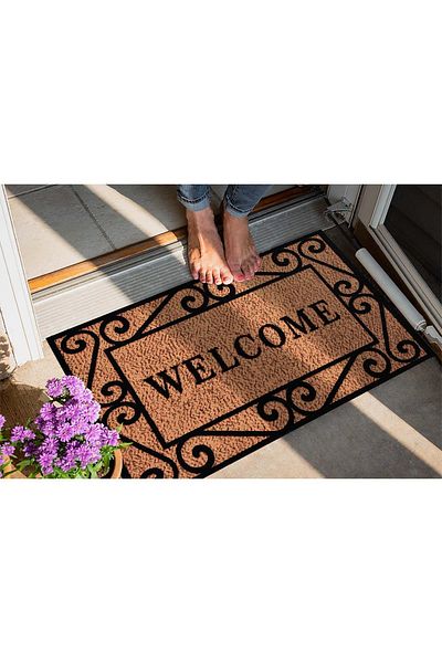 Evsebu Pienso Home Welcome Iron Decorative Door Mat