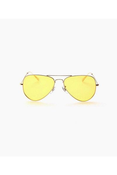 Goldmine Drop Metal Framed Unisex Sunglasses Yellow