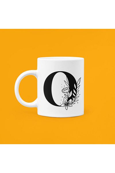 UUR STORE Letter O Printed Mug