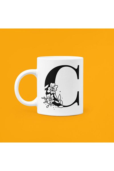 UUR STORE Letter C Printed Mug